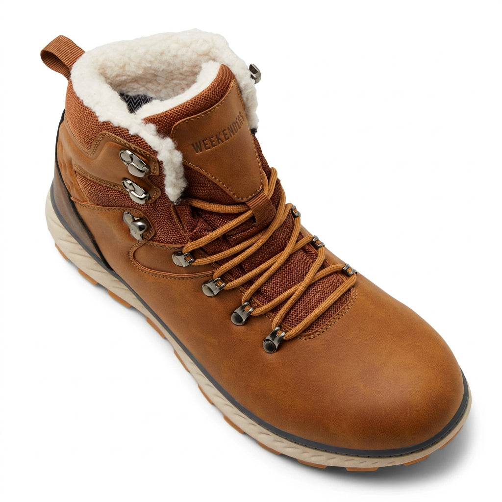 WEEKENDERS Nicolas Men Hiking-Inspired Boots Cognac - product view