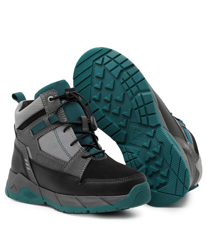 ACTON TrailBlazers Grey-Teal Kids mid-season Winter Boots Black - product view
