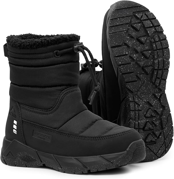 ACTON Trailpuffs K Kids Winter and mid-season Boots Black - product view