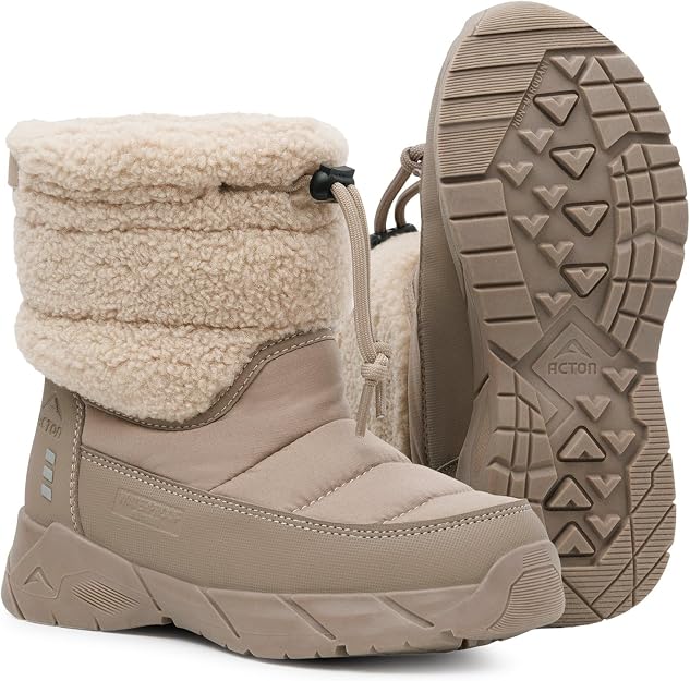 ACTON Trailpuffs K Kids Winter and mid-season Boots taupe - product view