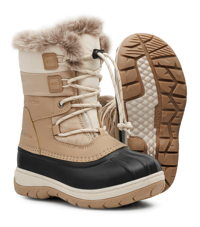 ACTON Lolly Kids waterproof Winter Boots Taupe - product view