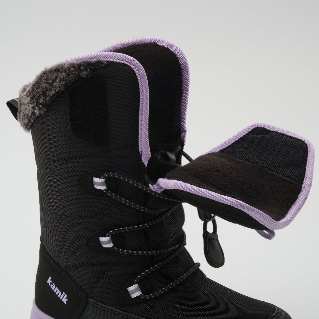 KAMIK Prairie EZ IceQueen Kids Waterproof Winter Boots Purple - product view