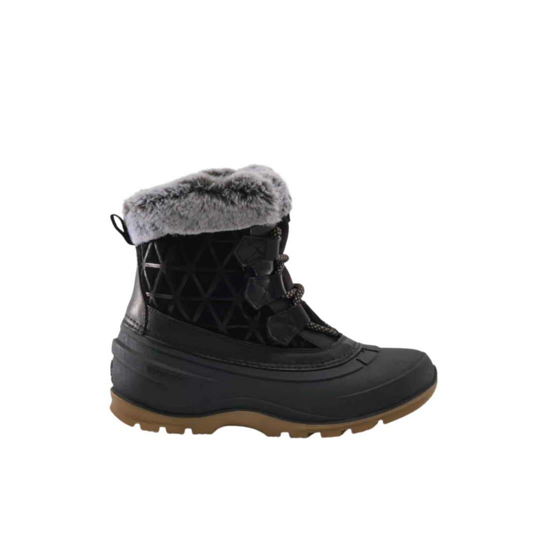 KAMIK Snovalley 7 Women Short Leather Waterproof Winter Boots Black - product view
