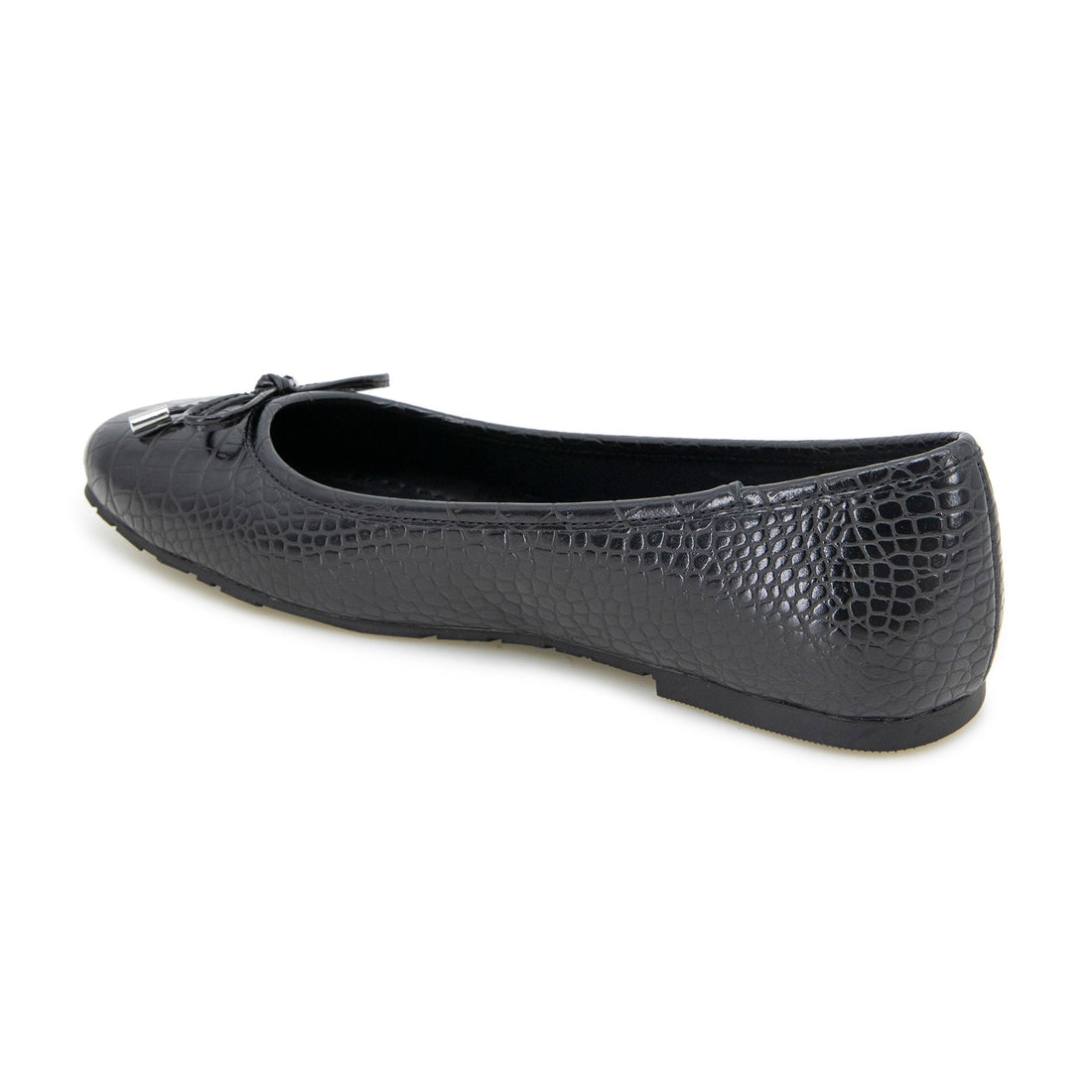 KENNETH COLE Elstree W Women Casual Shoes Croco-textured Black - product view