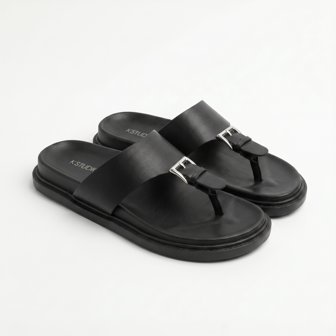 K STUDIO Poppy Thong W Women Casual Sandals slides flip flop gougoune Black