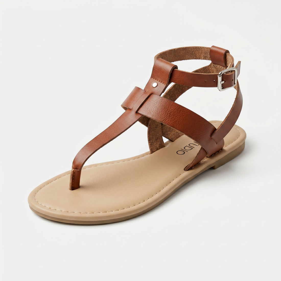 K STUDIO Pansy Flat W Women Casual Sandals Tan