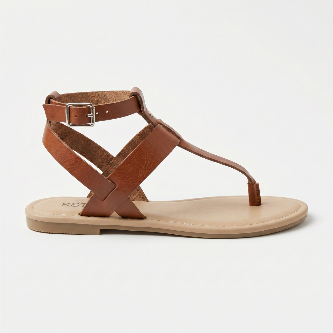 K STUDIO Pansy Flat W Women Casual Sandals Tan