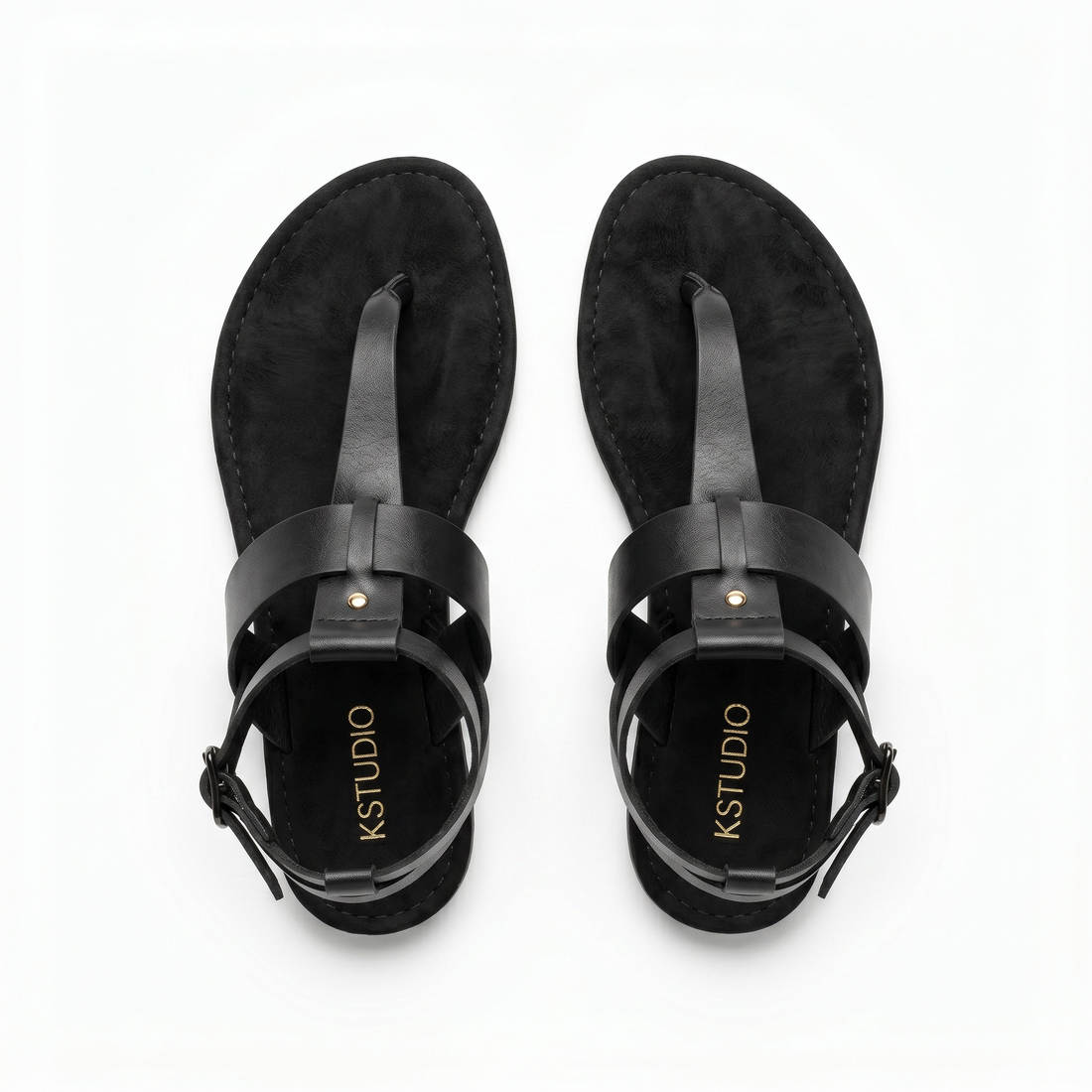 K STUDIO Pansy Flat W Women Casual Sandals Black