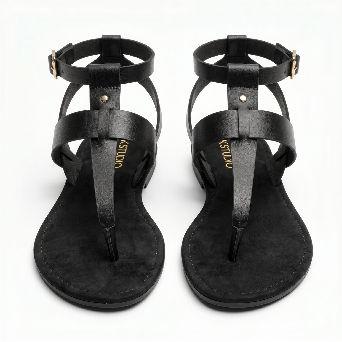 K STUDIO Pansy Flat W Women Casual Sandals Black