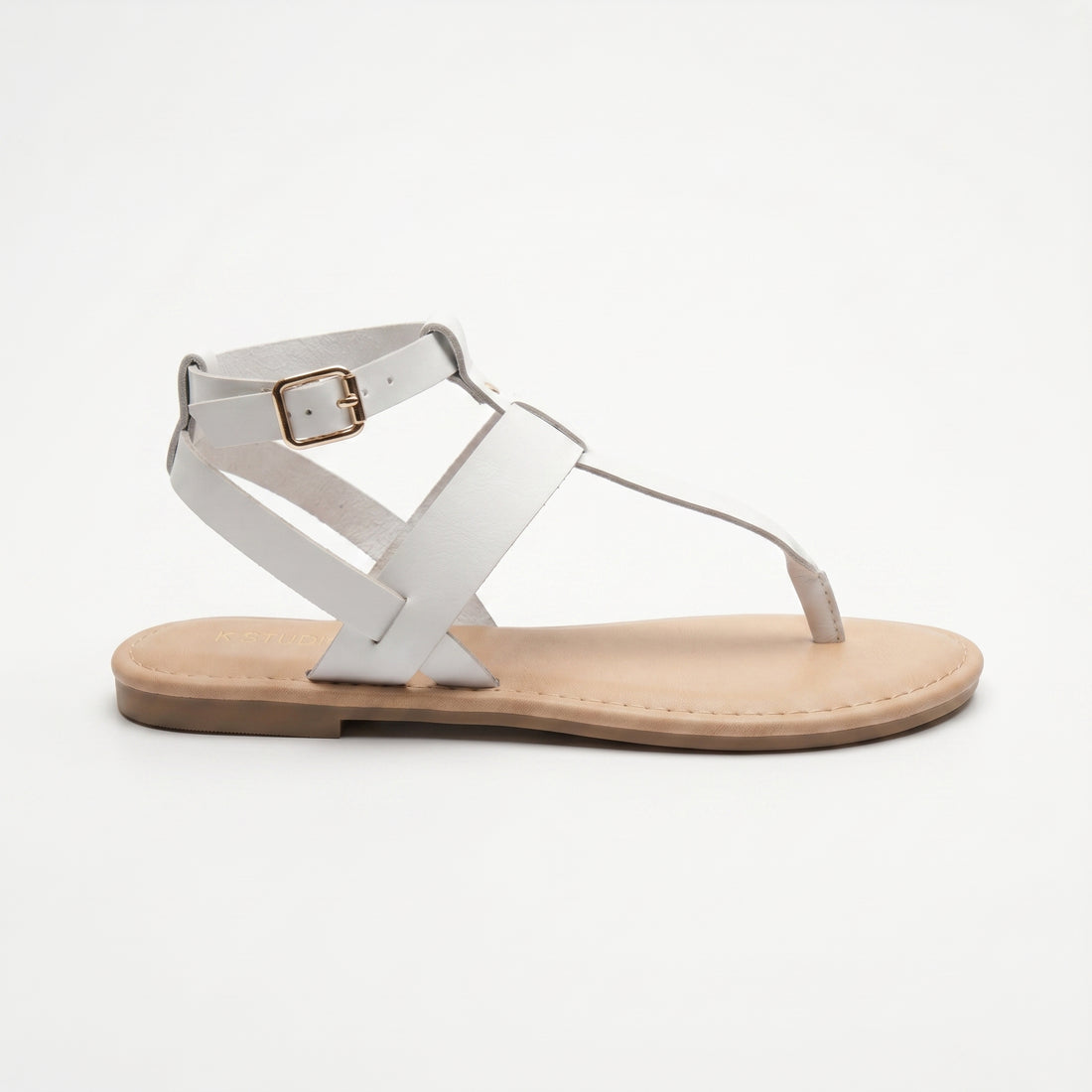 K STUDIO Pansy Flat W Women Casual Sandals White