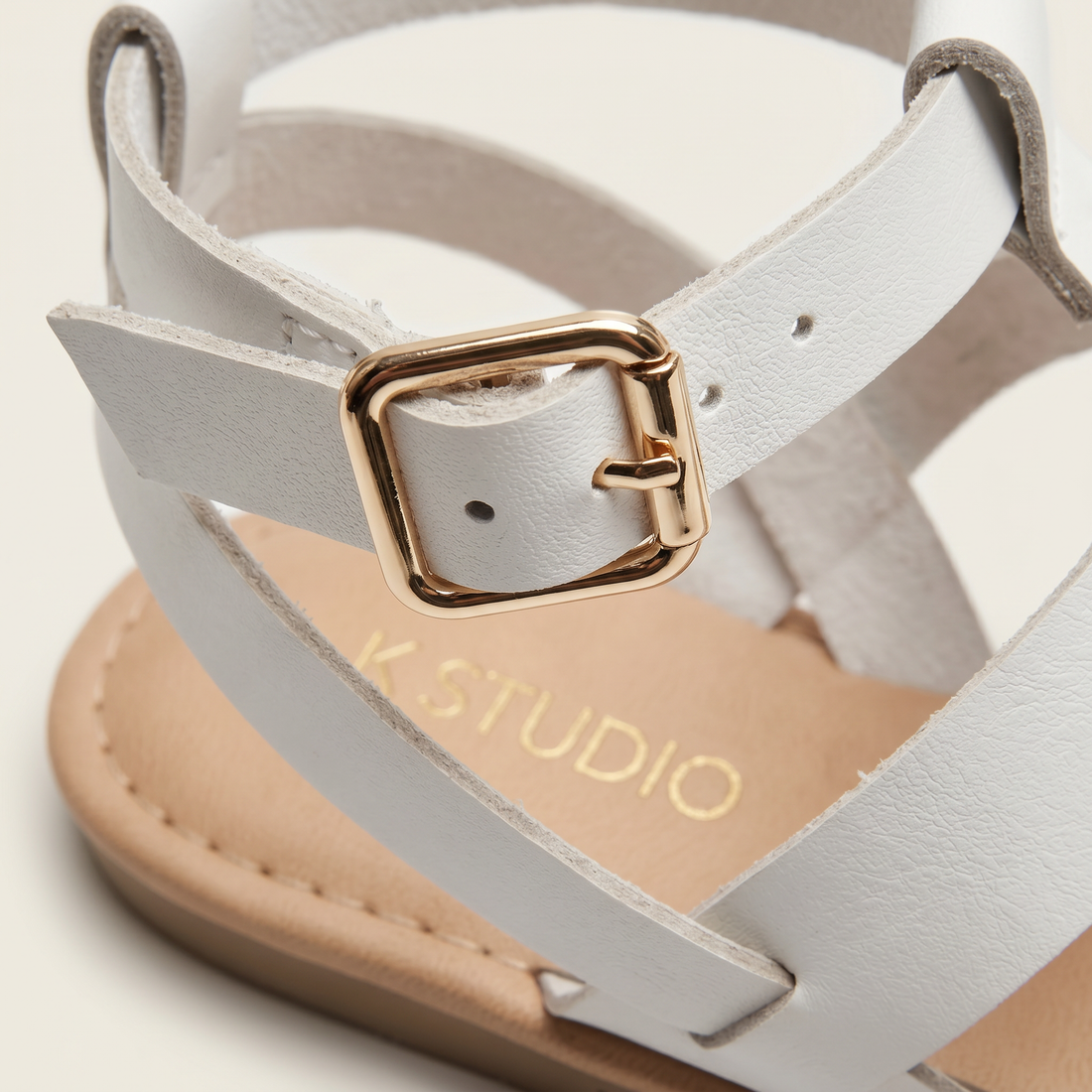 K STUDIO Pansy Flat W Women Casual Sandals White