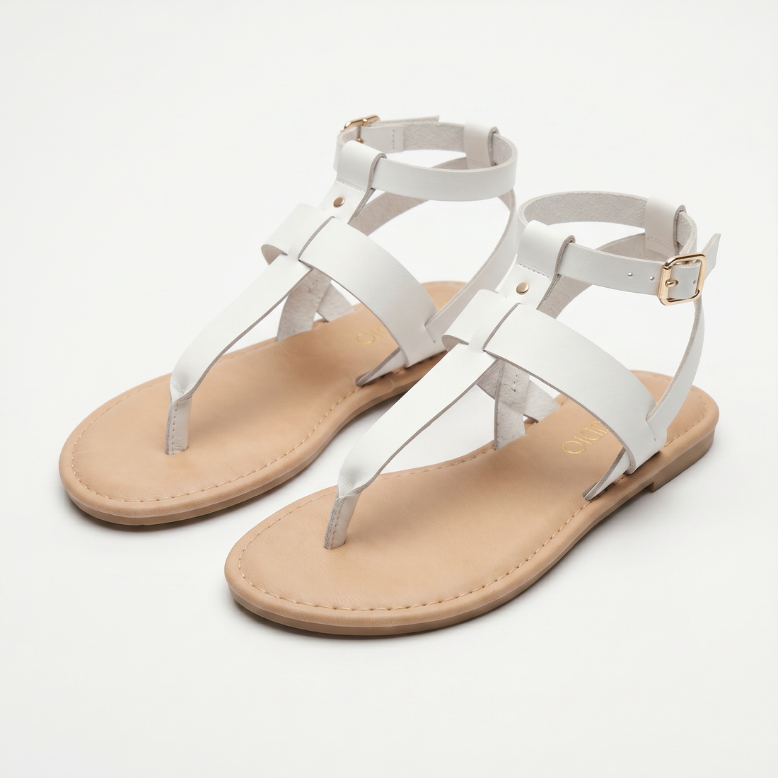 K STUDIO Pansy Flat W Women Casual Sandals White
