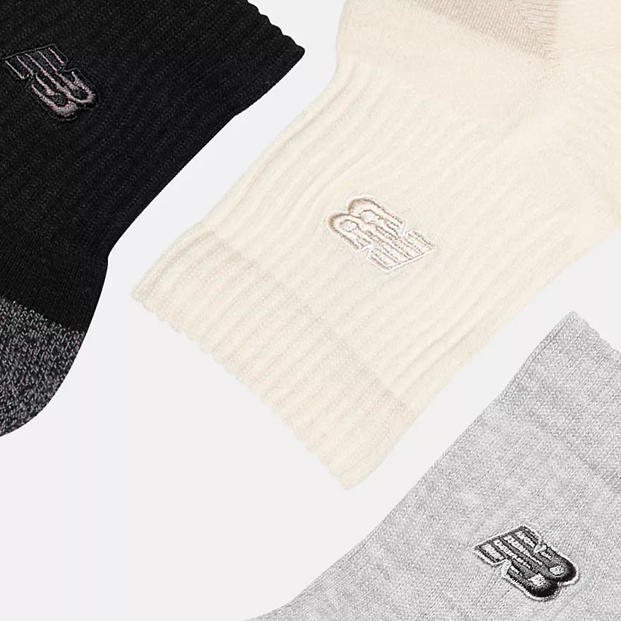 NEW-BALANCE Active Premium Crew 3 Packs men socks in White – product view