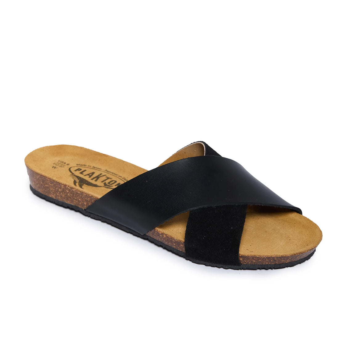 PLAKTON Faro W Women Sandals Slides Black leather