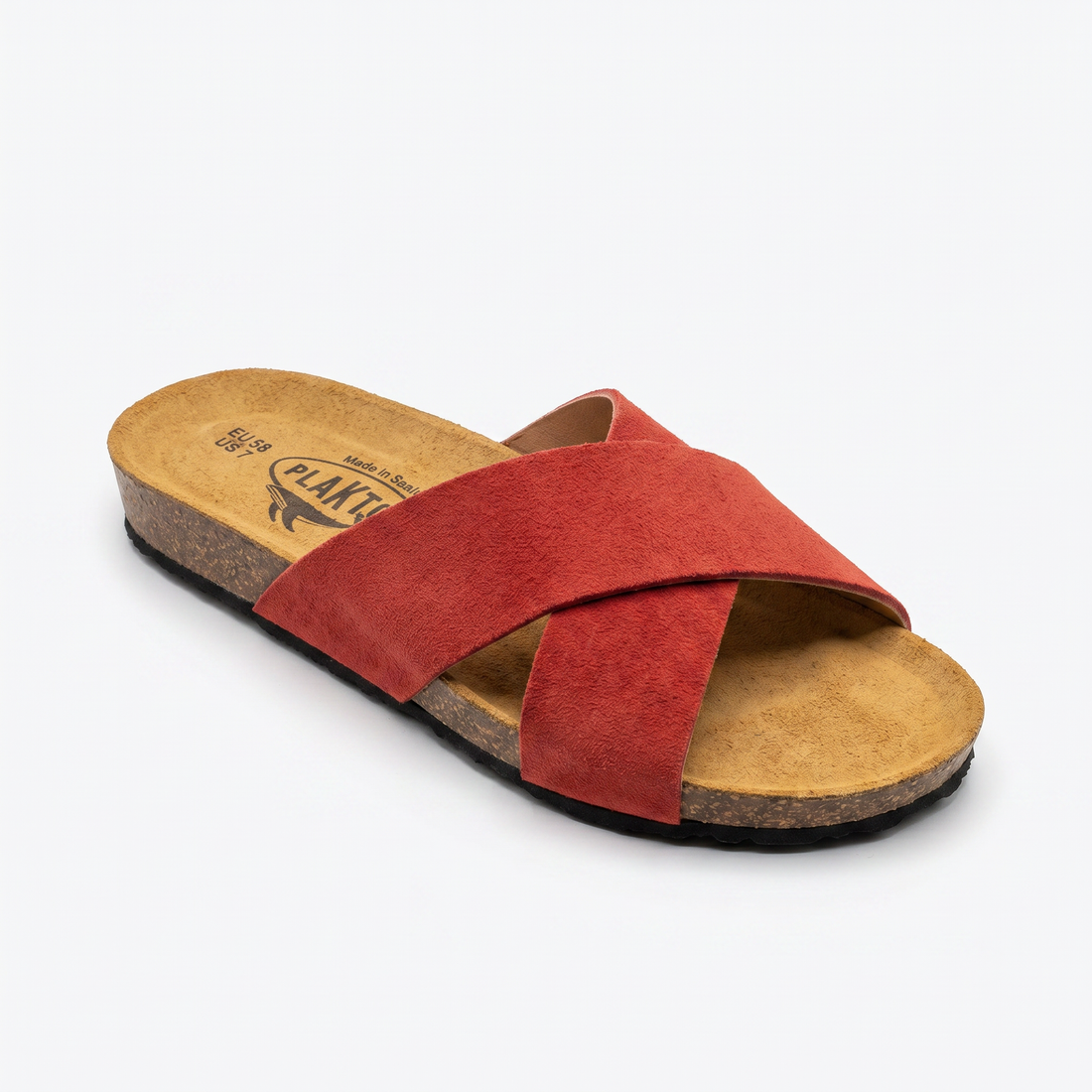 PLAKTON Faro W Women Sandals Slides red suede