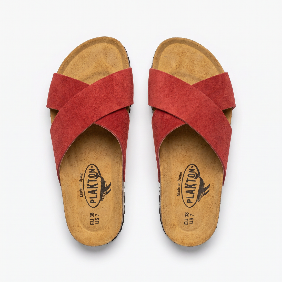 PLAKTON Faro W Women Sandals Slides red suede
