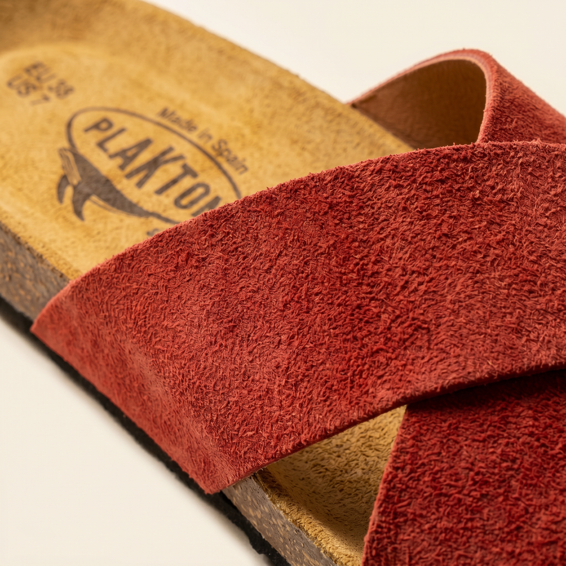 PLAKTON Faro W Women Sandals Slides red suede