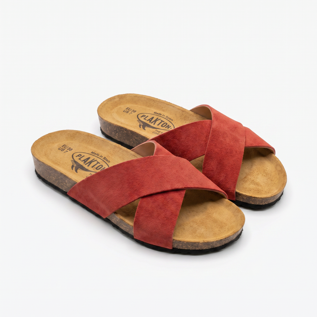PLAKTON Faro W Women Sandals Slides red suede