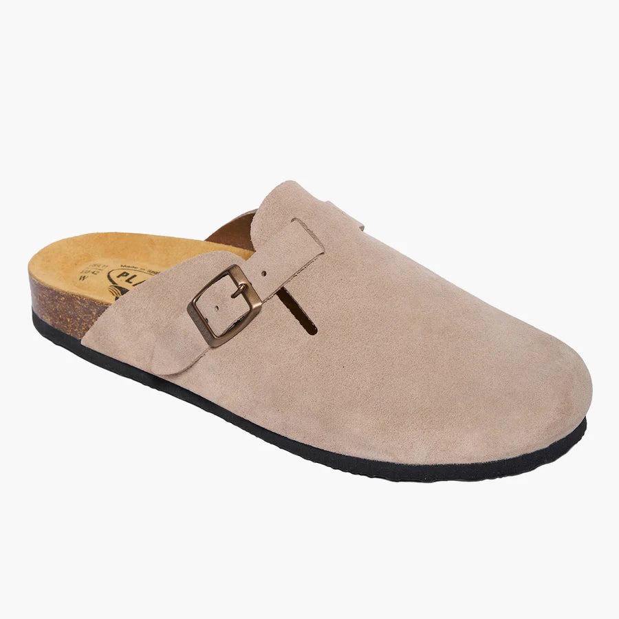 PLAKTON Blogg Clog mules W Femmes Sandales Casual taupe gray Suede