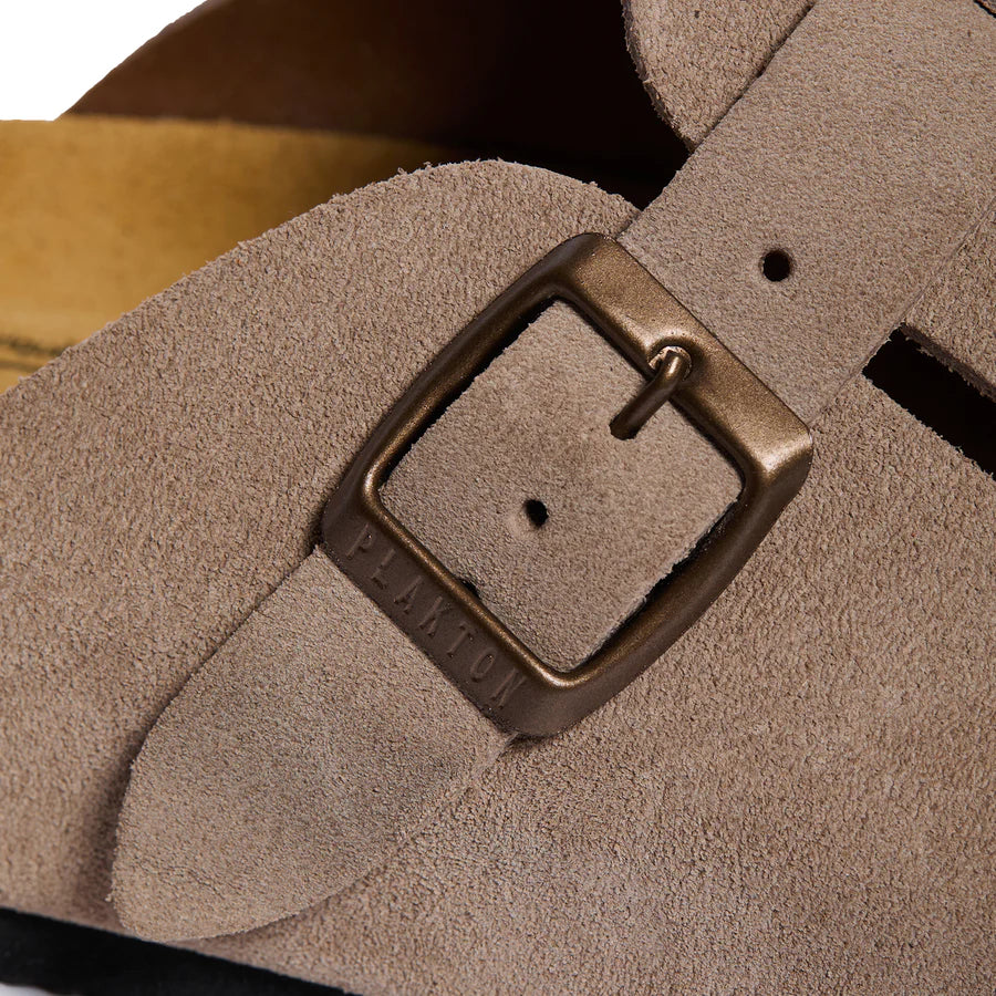 PLAKTON Blogg Clog mules W Femmes Sandales Casual taupe gray Suede