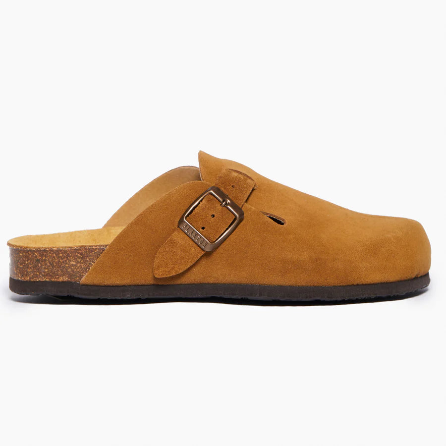 PLAKTON Blogg Clog W Women Casual Sandals  Dark Tan Suede