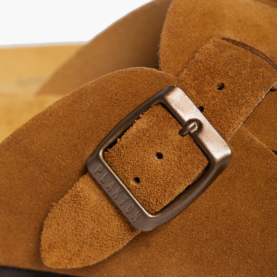 PLAKTON Blogg Clog W Women Casual Sandals  Dark Tan Suede