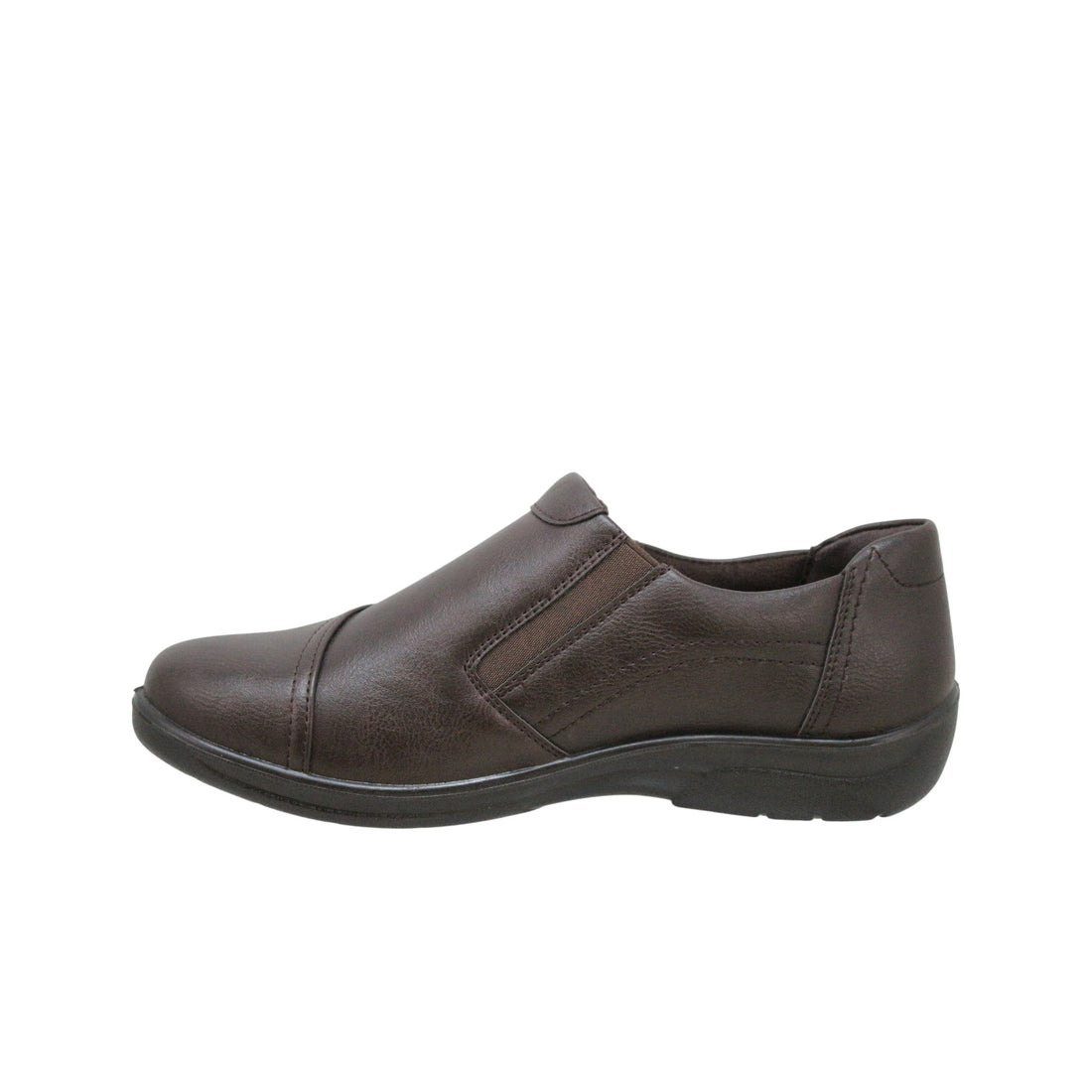 SOFT COMFORT Billie Jean Women Casual Comfort flat Shoe in brown with zipper - product view
